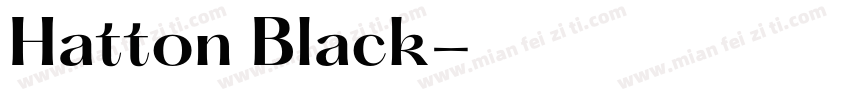 Hatton Black字体转换